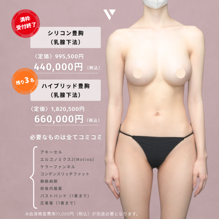 【大阪】井上Dr 9月症例モニター豊胸