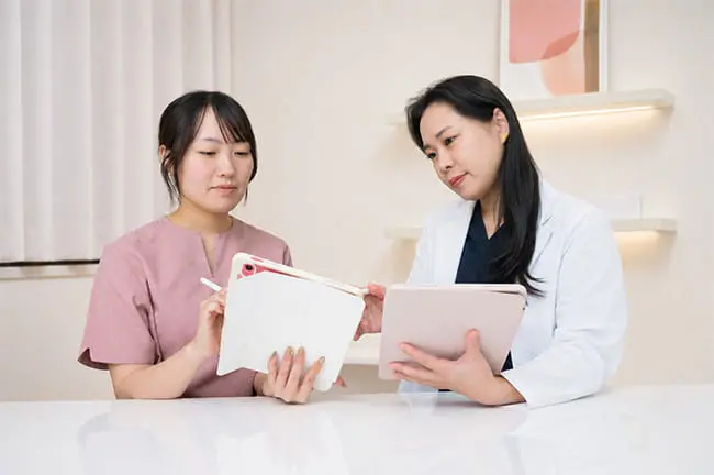 しこりや石灰化など、術後の変化も含めて確認できる